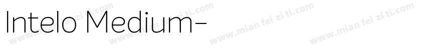 Intelo Medium字体转换